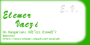 elemer vaczi business card